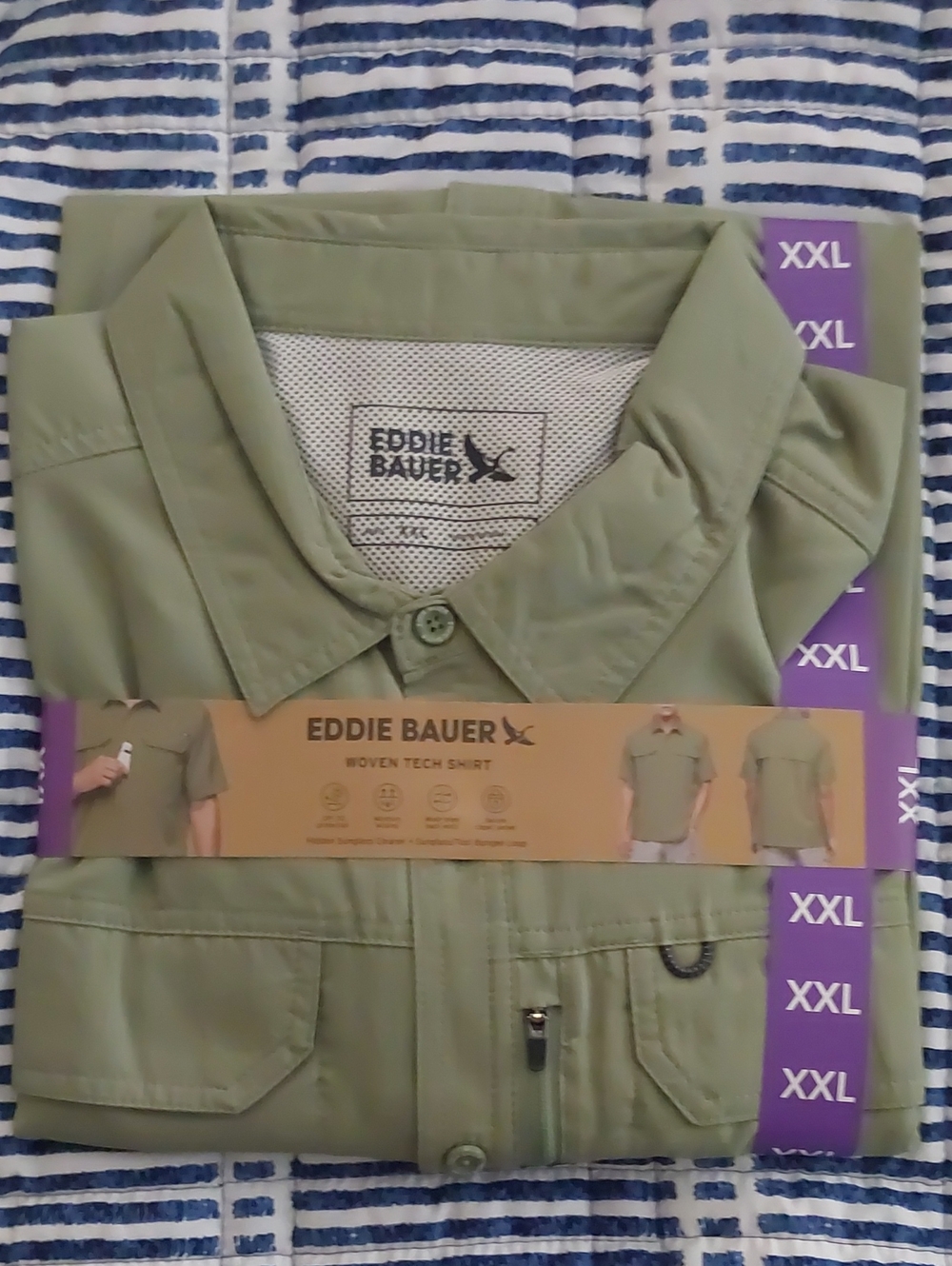 Eddie Bauer Men's Shirt - Sage Green